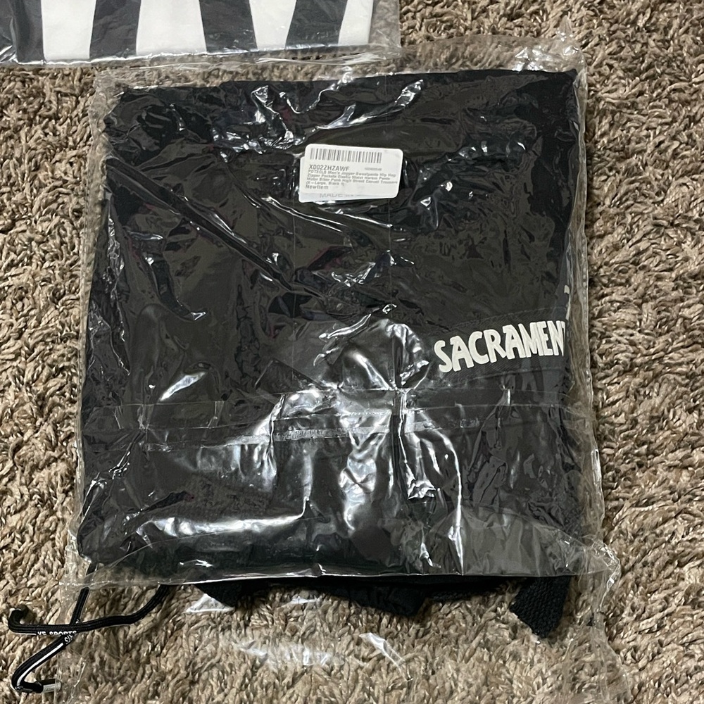 Sacai Black Cargo Joggers with Strap Accents - Picture 3 of 3